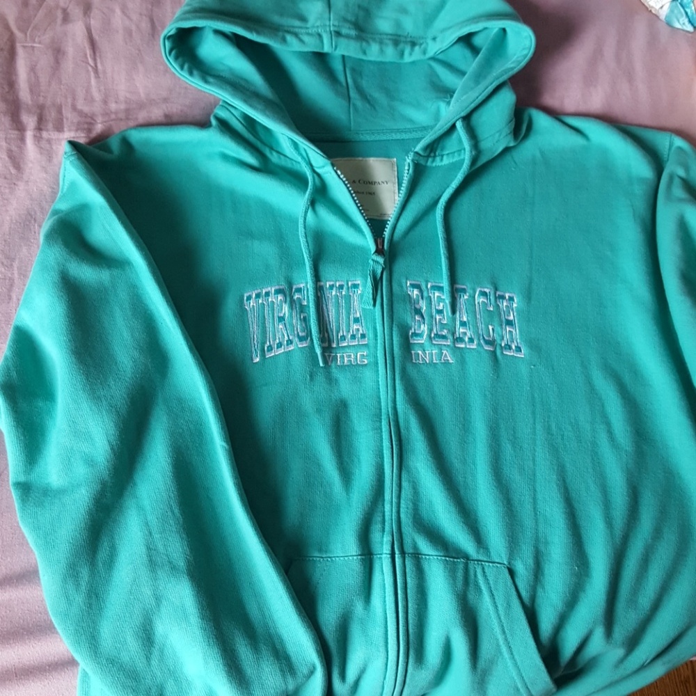 Virginia beach sweatshirt jacket.